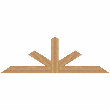 Ekena Millwork Saratoga Smooth Timber Gable Bracket, Western Red Cedar, 84"W x 28"H x 1 1/2"D x 5 1/2"F, 8/12 Pitch GBW084X28X0206SAR00SWR